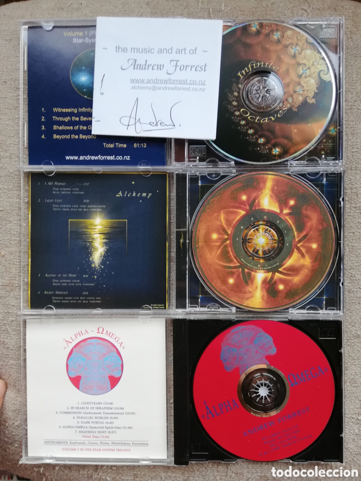 CDs de m&uacute;sica: Andrew Forrest - Alpha Omega, Alchemy e Infinity octaves. 3 cds - Foto 2