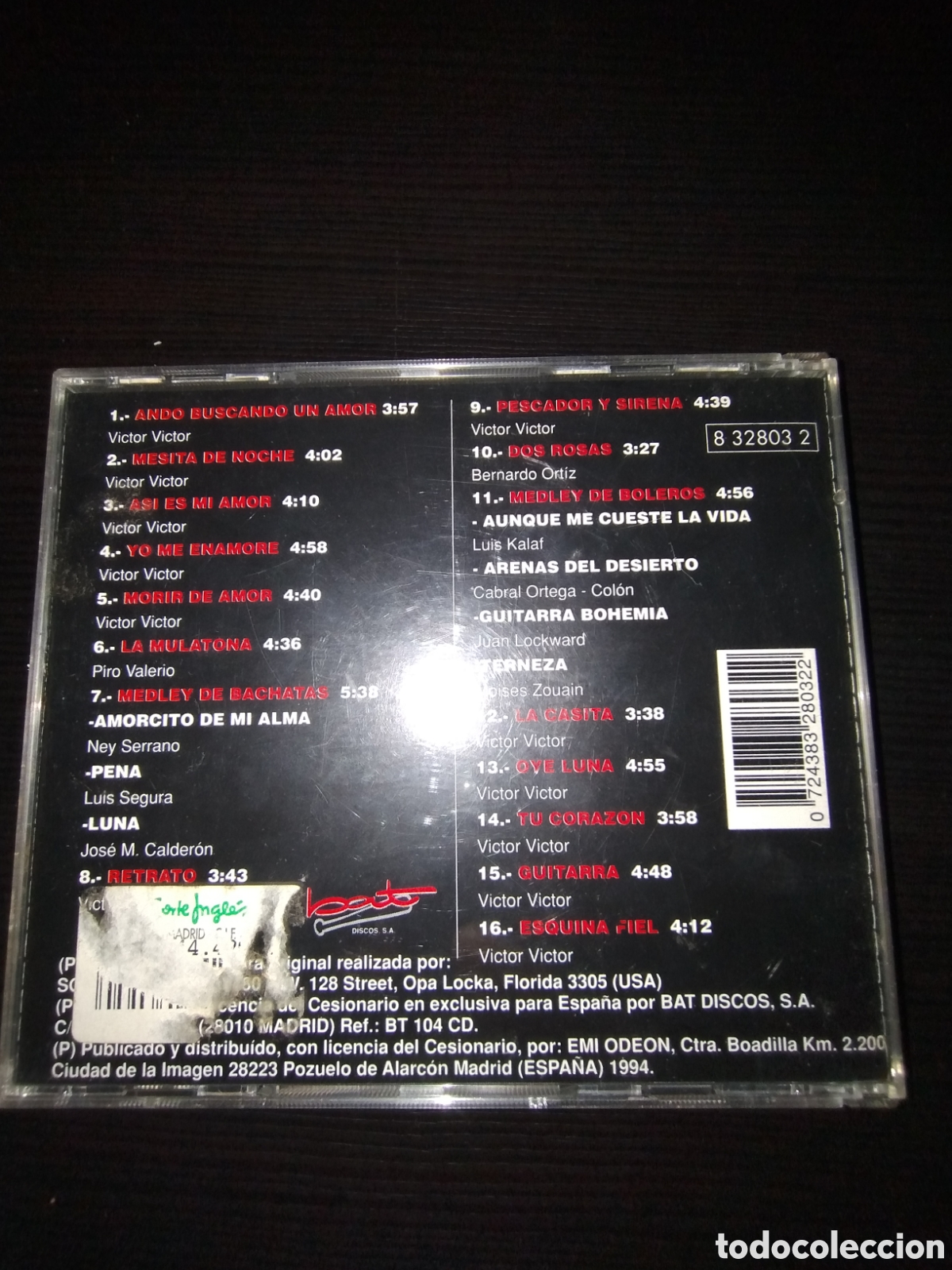 CDs de m&uacute;sica: V&iacute;ctor V&iacute;ctor la bachata grandes &eacute;xitos CD - Foto 2