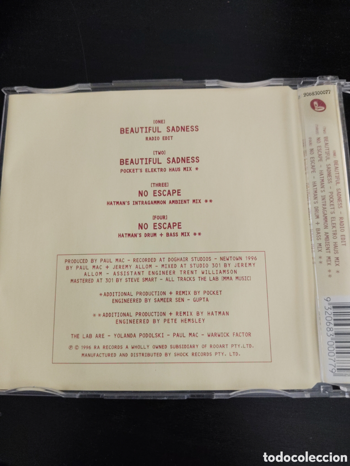 CDs de m&uacute;sica: The Lab&nbsp;&ndash;&nbsp;Beautiful Sadness CD single 1996 - Foto 3