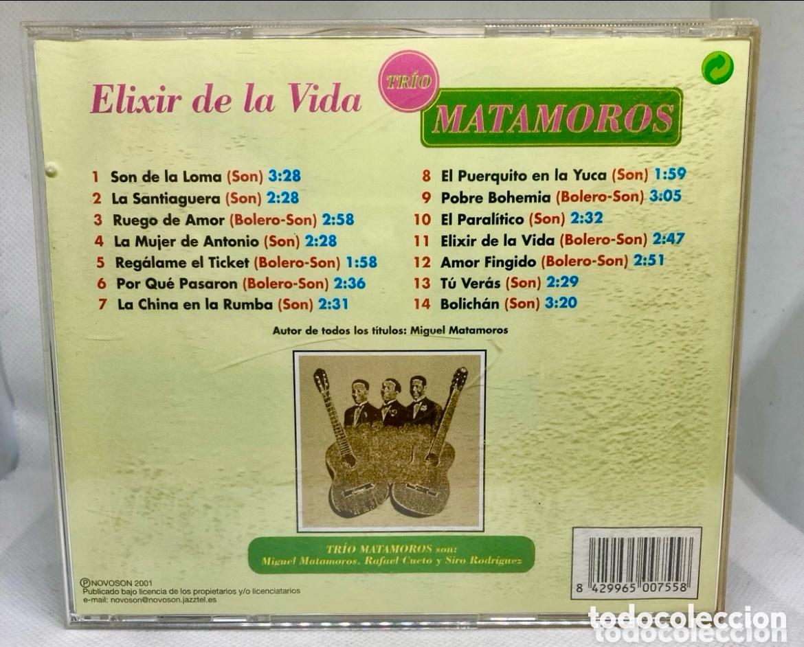 CDs de m&uacute;sica: MATAMOROS ELIXIR DE LA VIDA CD - Foto 2