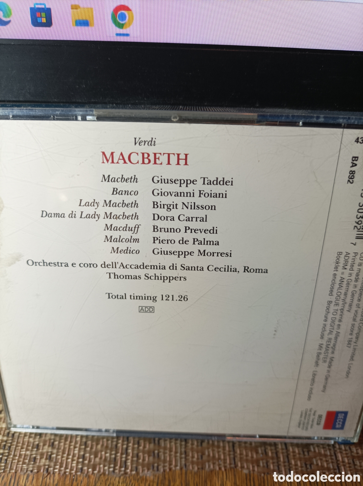CDs de m&uacute;sica: Giuseppe Verdi. Macbeth. 2 cds - Foto 2