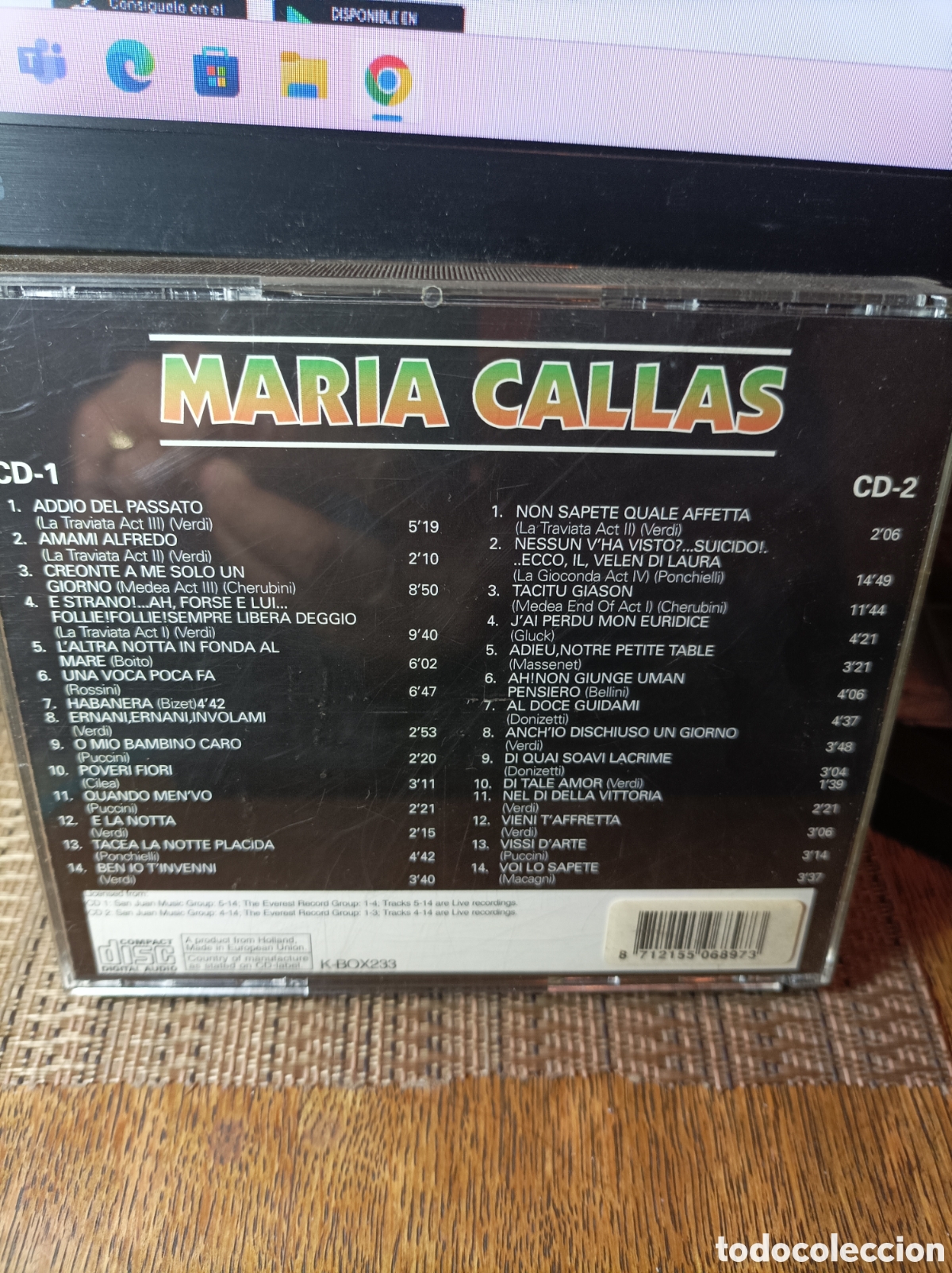 CDs de m&uacute;sica: Mar&iacute;a Callas. 2 cds. - Foto 2