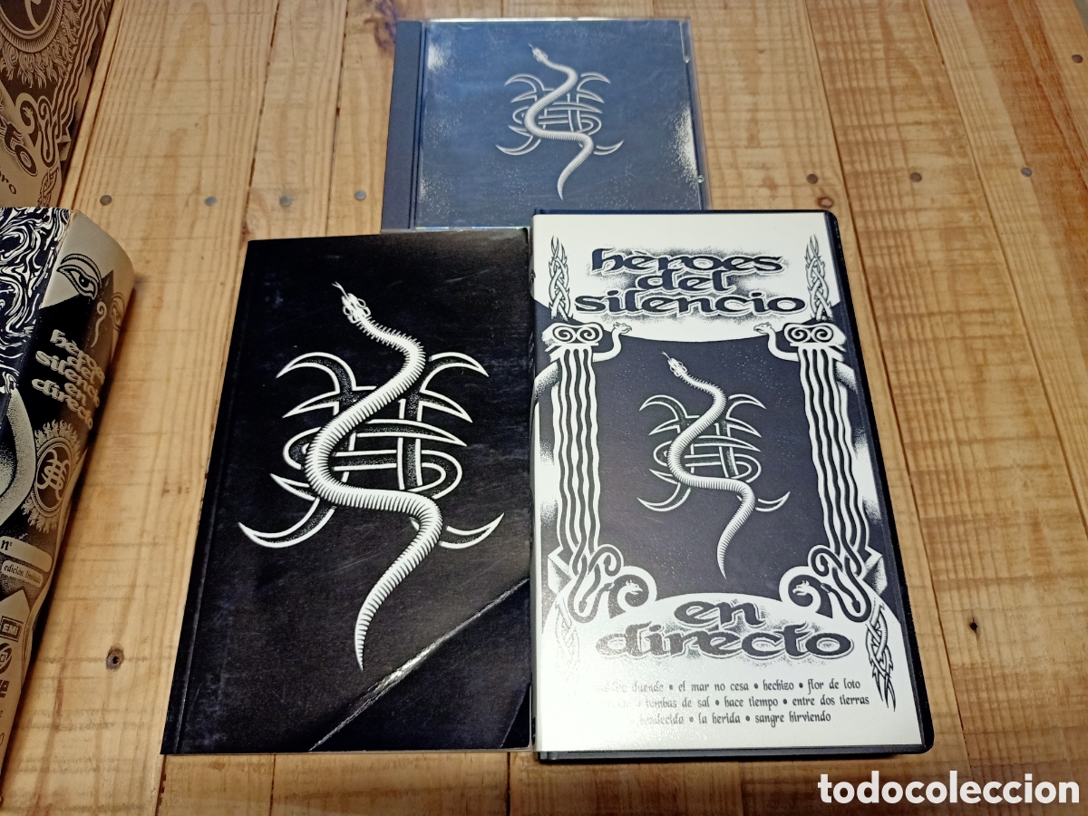 CDs de m&uacute;sica: H&eacute;roes del silencio caja con VHS, CD y libro - Foto 1
