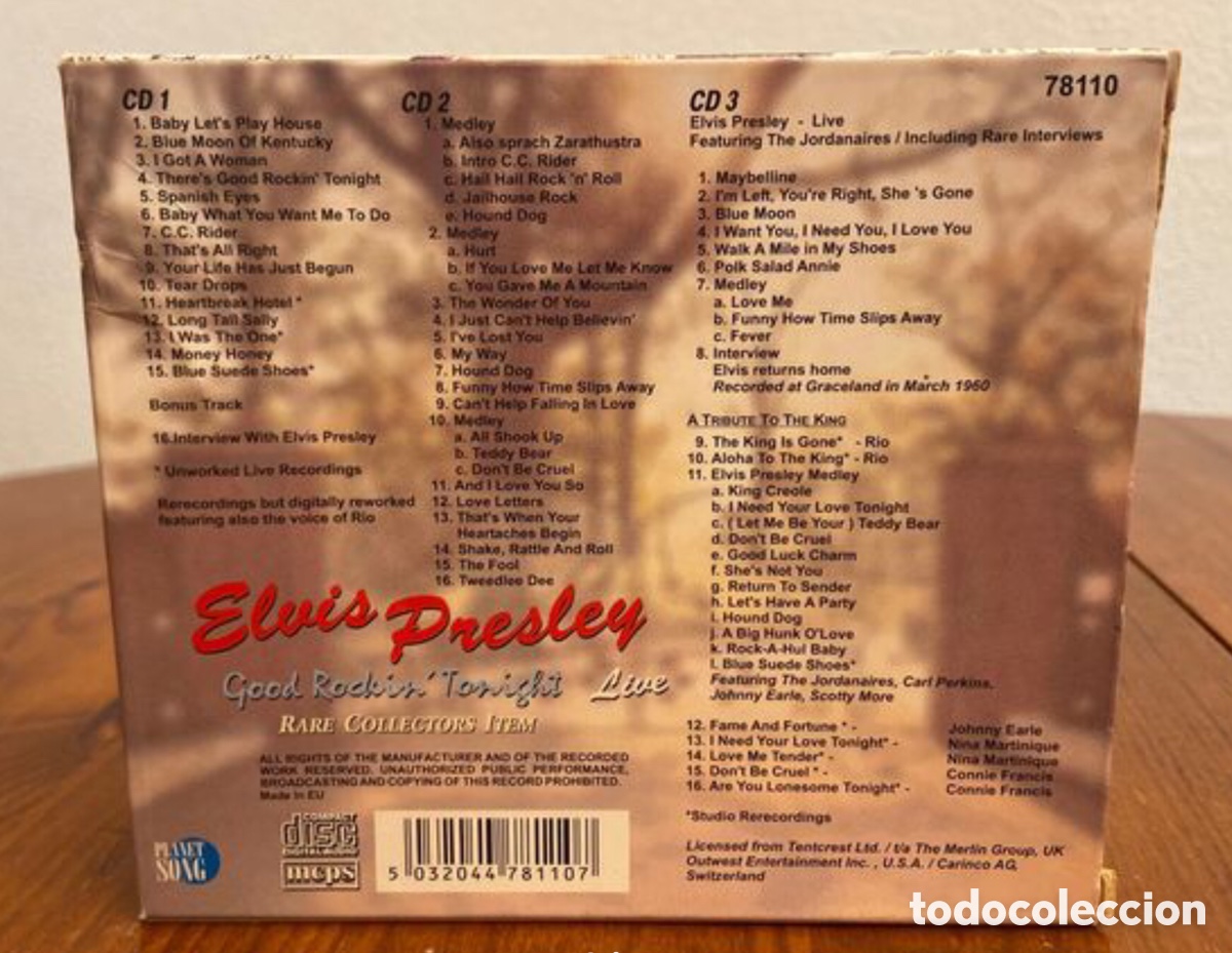 CDs de m&uacute;sica: Cd Elvis Presley. Good Roching Tonight. Triple CD - Foto 2