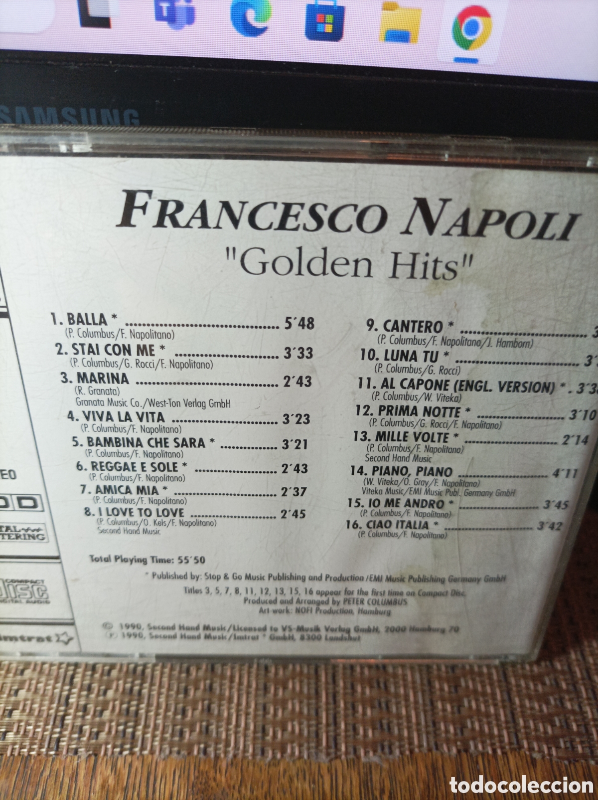 CDs de m&uacute;sica: Francesco Napoli. Golden hits. - Foto 2