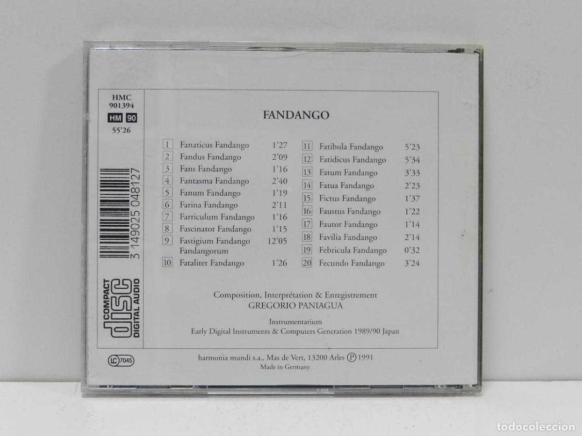 CDs de m&uacute;sica: DISCO CD. Gregorio Paniagua &ndash; Fandango. COMPACT DISC. - Foto 2