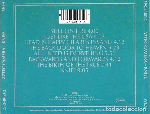 CDs de m&uacute;sica: Aztec Camera - Knife - Foto 2