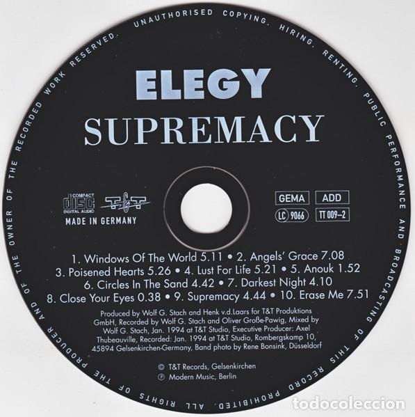 CDs de m&uacute;sica: Elegy - Supremacy (CD, Album) - Foto 2
