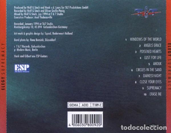 CDs de m&uacute;sica: Elegy - Supremacy (CD, Album) - Foto 3