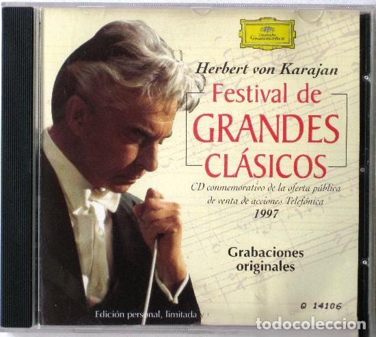 CDs de M&uacute;sica: FESTIVAL DE GRANDES CL&Aacute;SICOS BAJO LA DIRECCI&Oacute;N DE HERBERT VON KARAJAN. GRABACIONES ORIGINALES