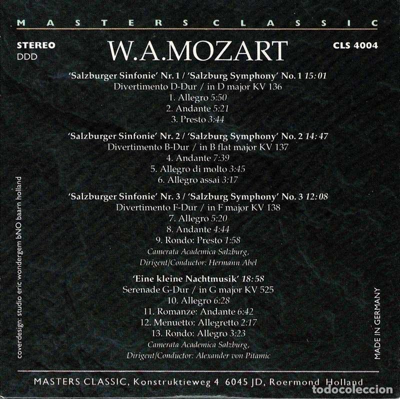 CDs de m&uacute;sica: Masters Classic. Mozart. CD - Foto 2