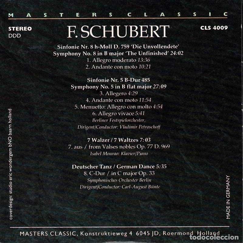 CDs de m&uacute;sica: Masters Classic. Schubert. CD - Foto 2