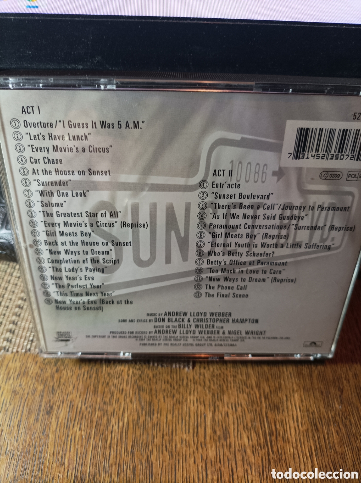 CDs de m&uacute;sica: Sunset Boulevard. Andrew lloyd webber. Glenn close. 2 Cds - Foto 2