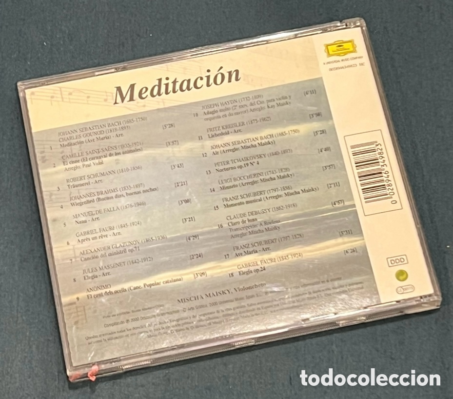 CDs de m&uacute;sica: CD. Mischa Maisky. &ldquo;Meditaci&oacute;n&rdquo;. 2000. - Foto 2