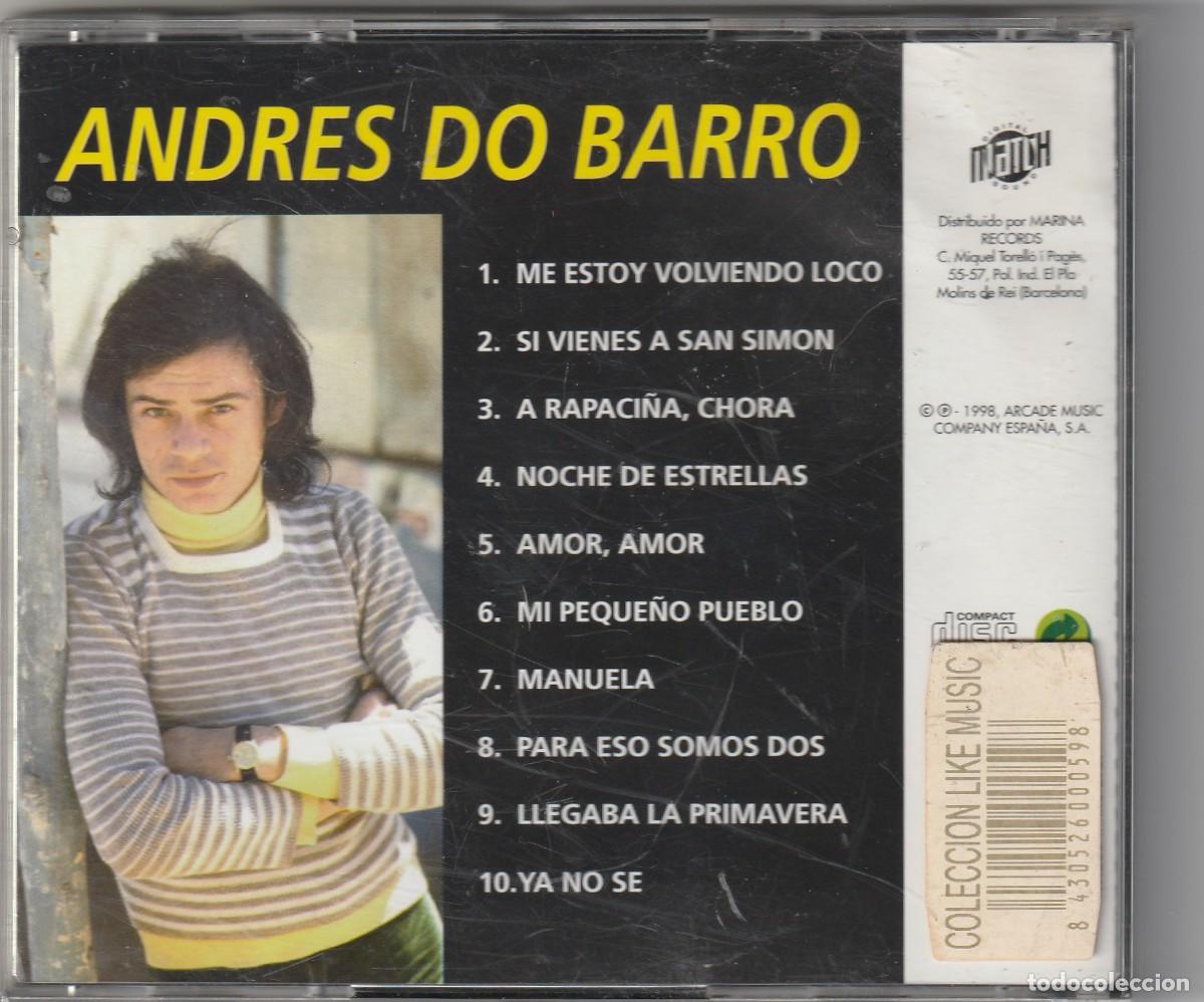CDs de m&uacute;sica: ANDRES DO BARRO - LOS GRANDES EXITOS (CD MATCH 1998) - Foto 2