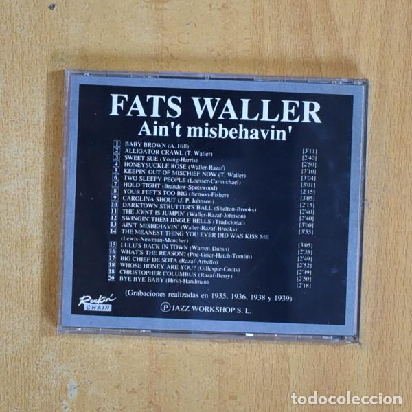 CDs de m&uacute;sica: FATS WALLER - AINT MISBEHAVIN - CD - Foto 2