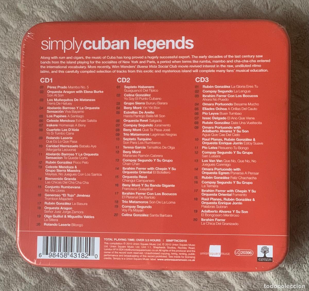 CDs de m&uacute;sica: Simply Cuban Legends - NUEVO Y PRECINTADO - Foto 2