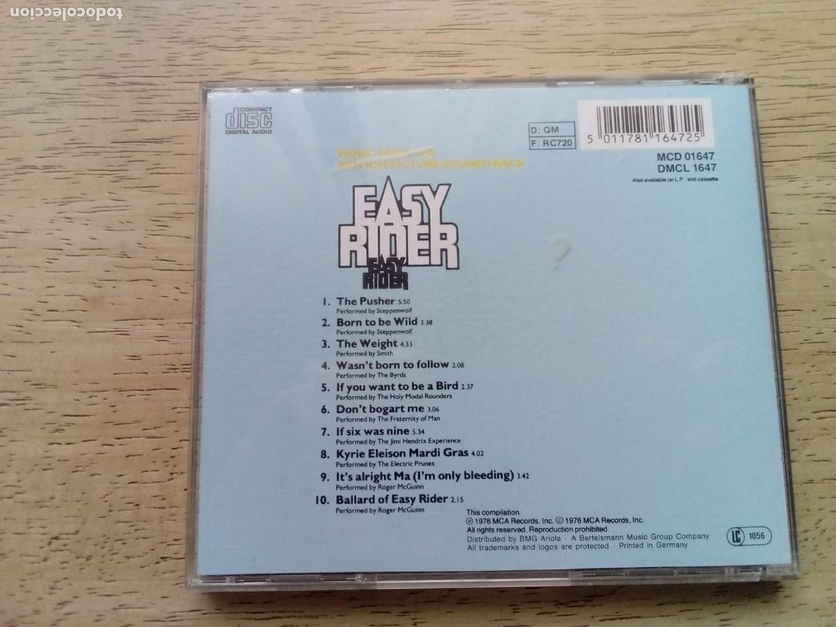CDs de m&uacute;sica: Easy Rider. BSO. CD. Grupos 70s - Foto 2