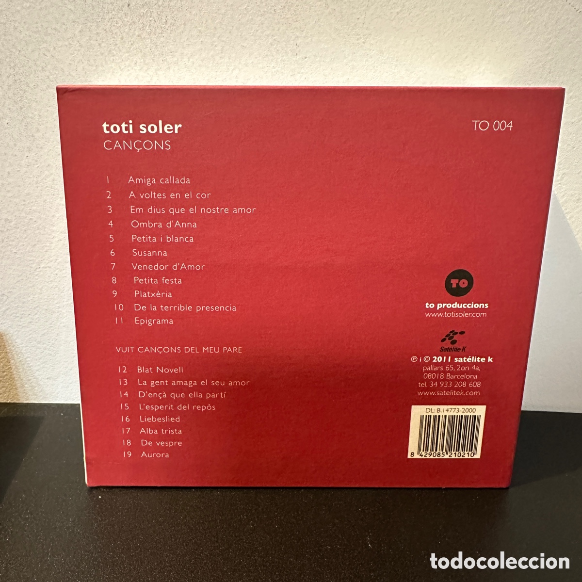 CDs de m&uacute;sica: Toti Soler - Can&ccedil;ons (CD, Album) - Foto 2