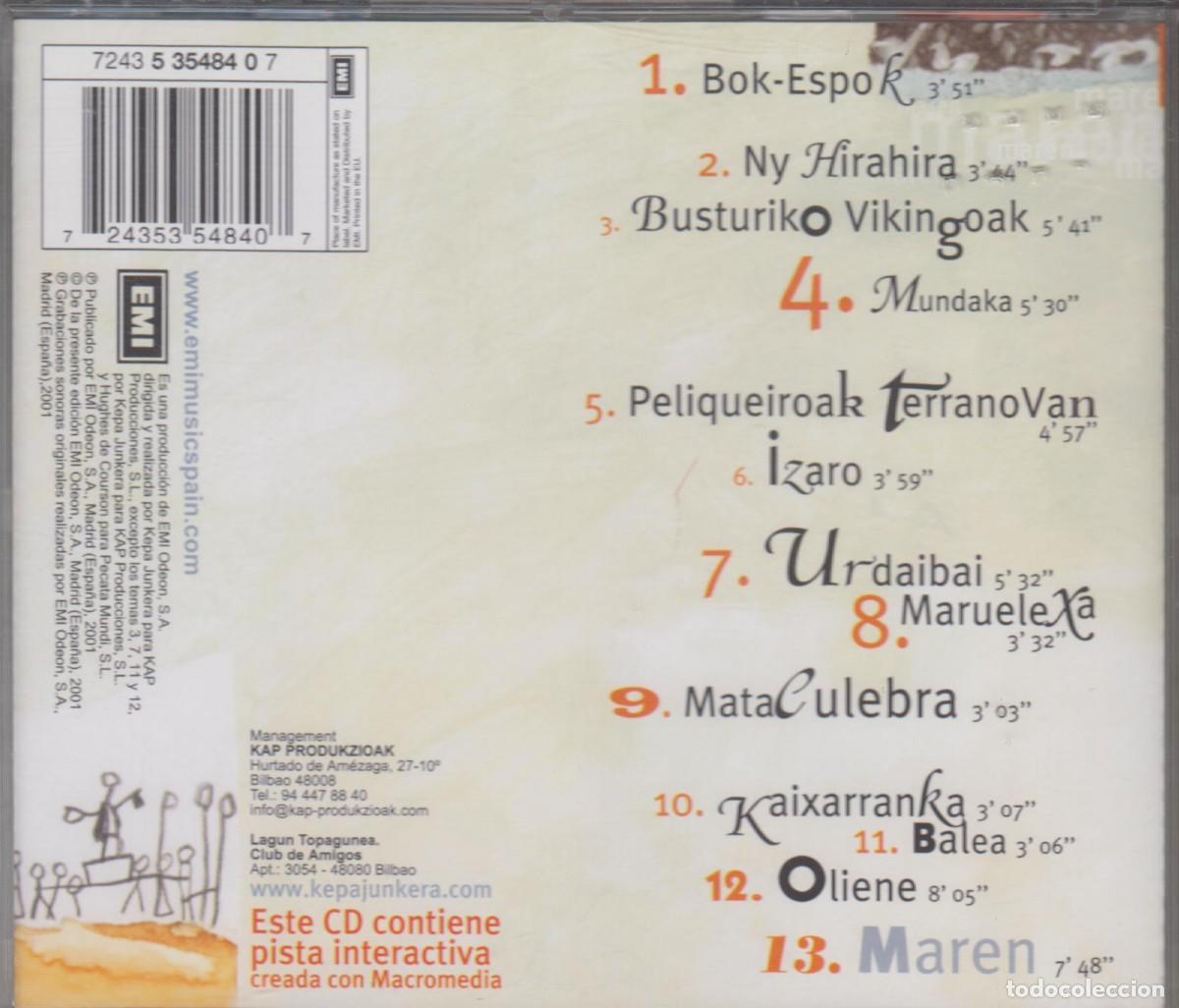 CDs de m&uacute;sica: Kepa Junkera cd Maren 2001 - Foto 2