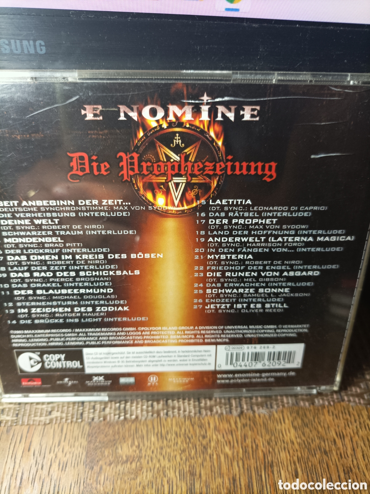 CDs de m&uacute;sica: E nomine. Die prophezeiumg. Cd - Foto 2