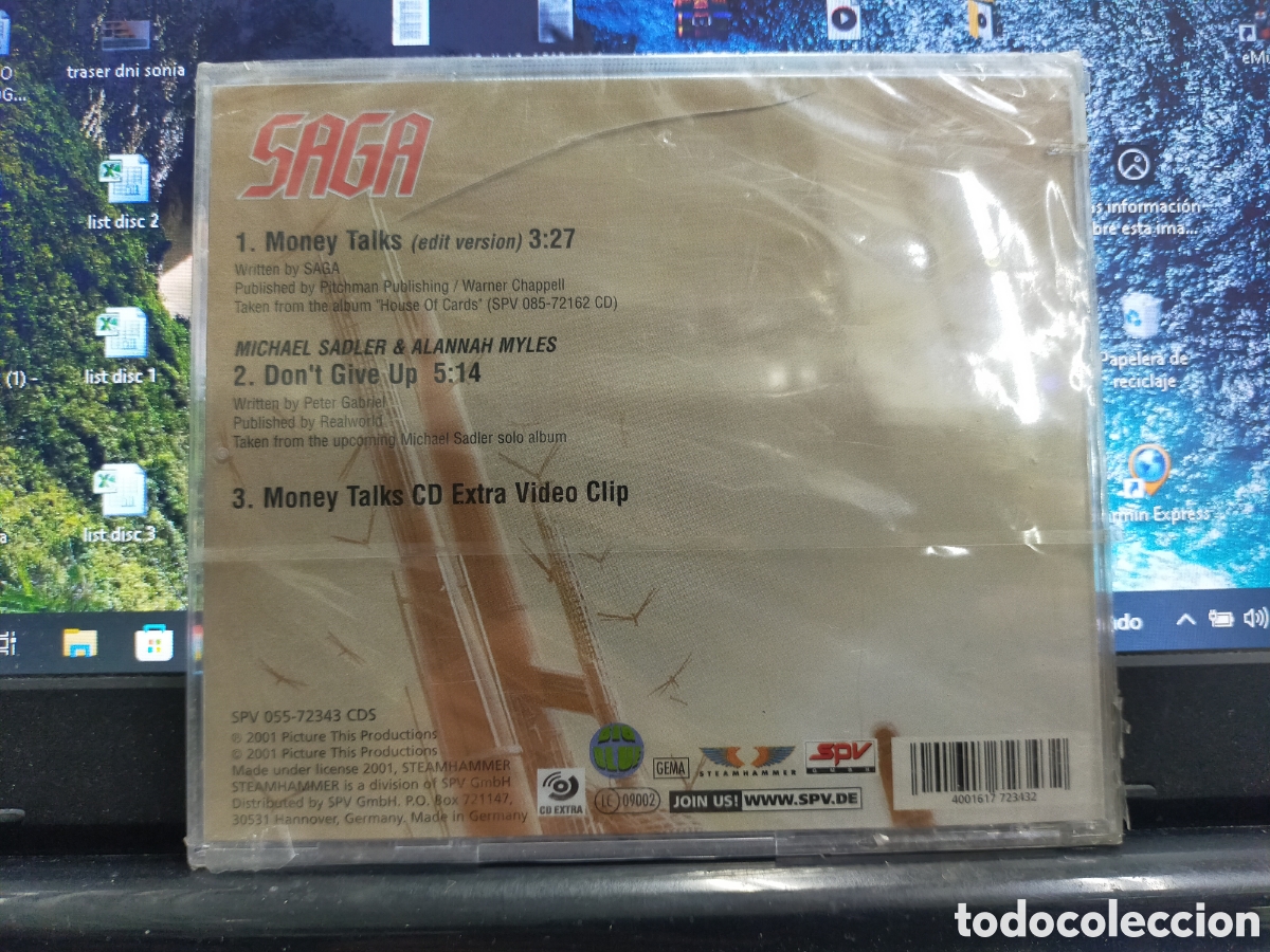 CDs de m&uacute;sica: Saga CD single money talks 2001 precintado - Foto 2