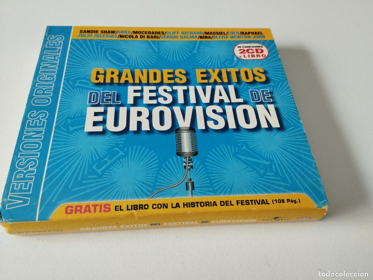CDs de M&uacute;sica: 2 CD GRANDES EXITOS FESTIVAL EUROVISION CON EL LIBRO DE LA HISTORIA