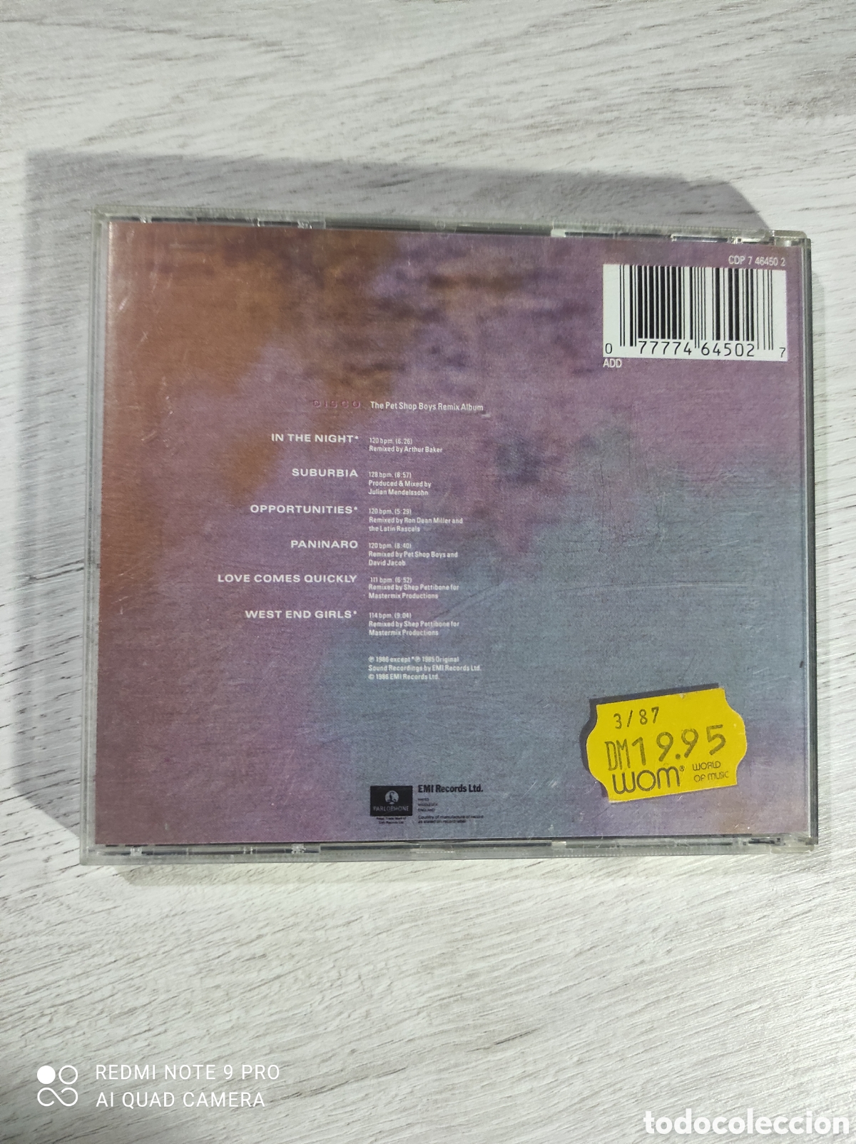 CDs de m&uacute;sica: PET SHOP BOYS DISCO 1986 - Foto 2