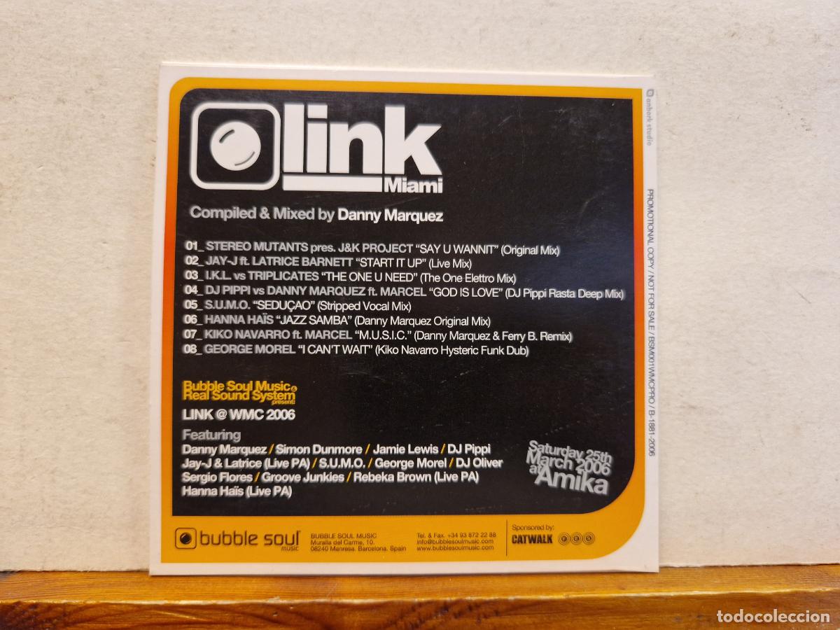 CDs de m&uacute;sica: LINK MIAMI. COMPILED & MIXES. BY DANNY MARQUEZ - Foto 2