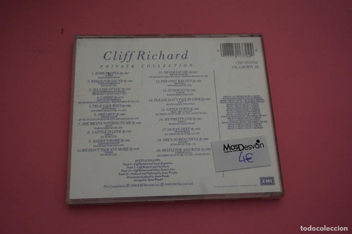 CDs de m&uacute;sica: CD - CLIFF RICHARD - PRIVATE COLLECTION - Foto 3
