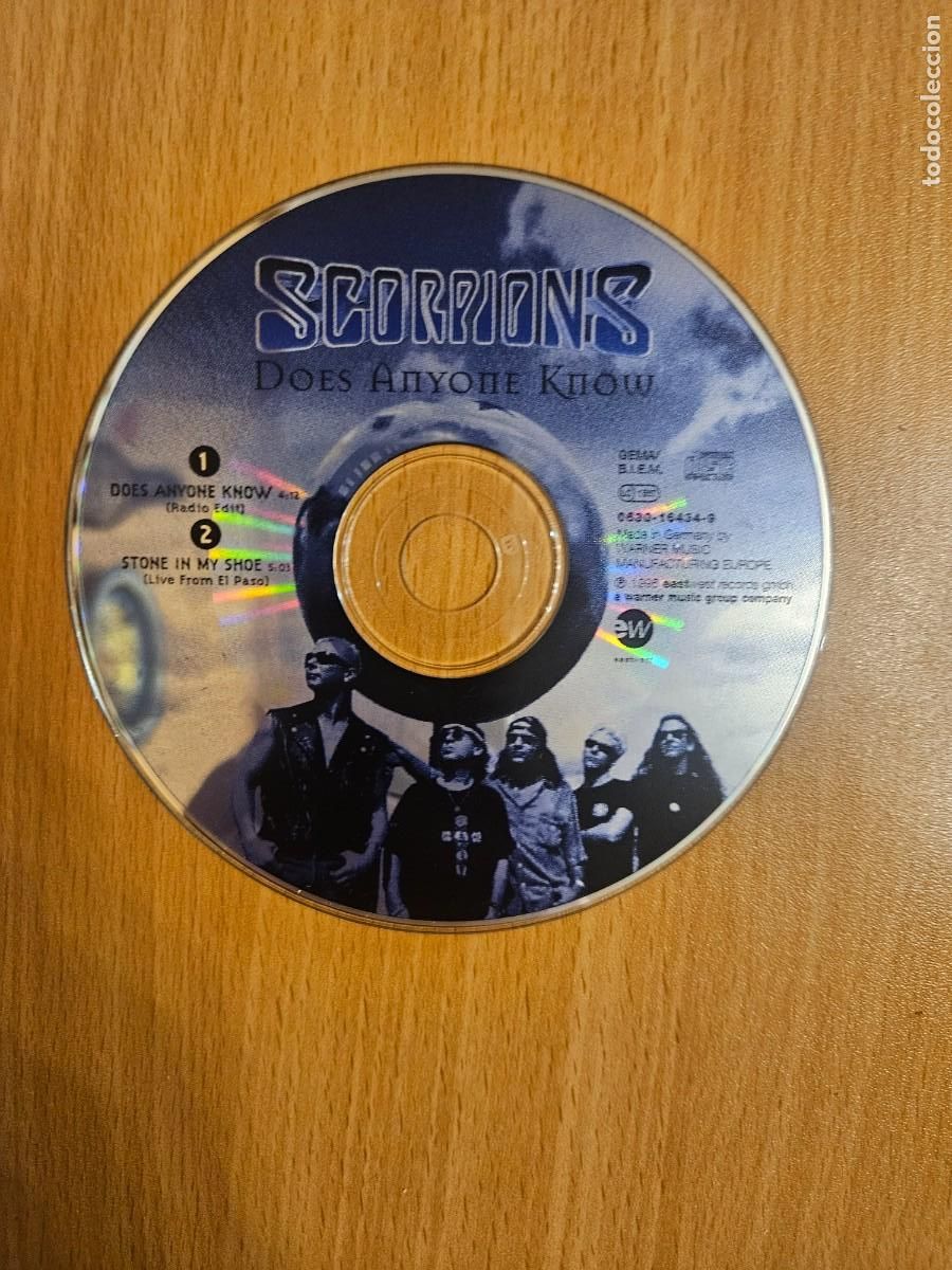CDs de m&uacute;sica: SCORPIONS - Does Anyone Know (CD-Single 1996 ) - Foto 3