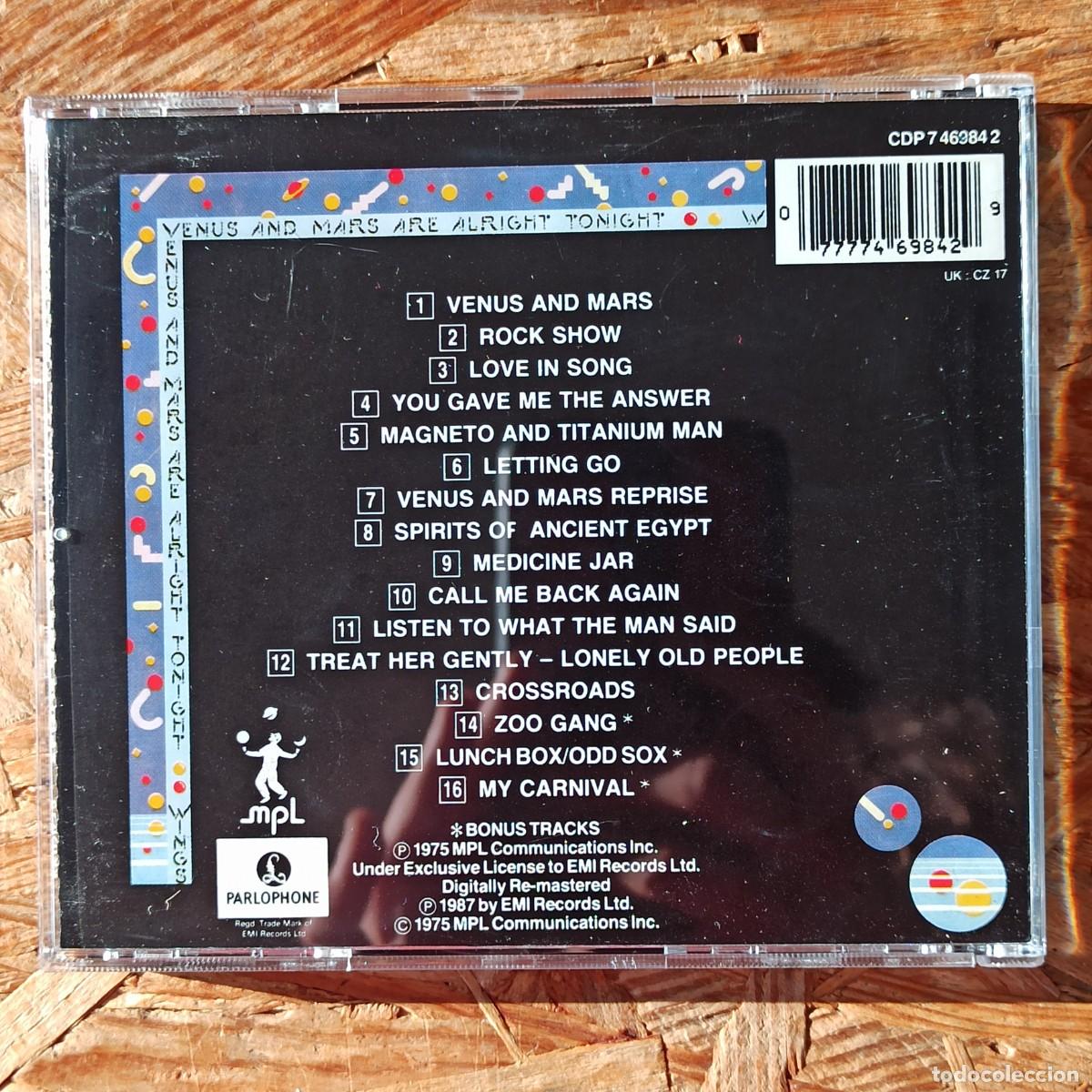 CDs de m&uacute;sica: CD Wings &ndash; Venus And Mars - Foto 2