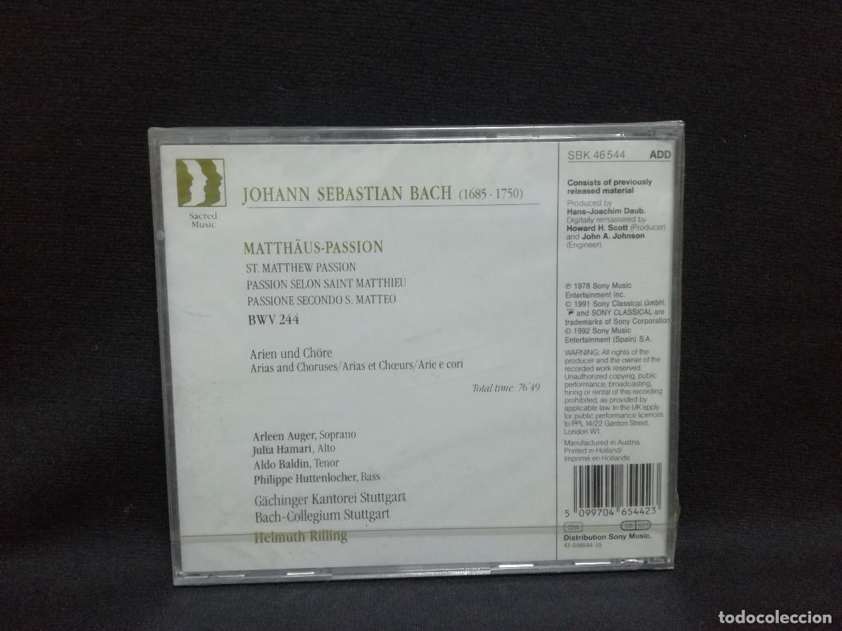 CDs de m&uacute;sica: CD - BACH - ST. MATTHEW PASSION (PRECINTADO) - Foto 2