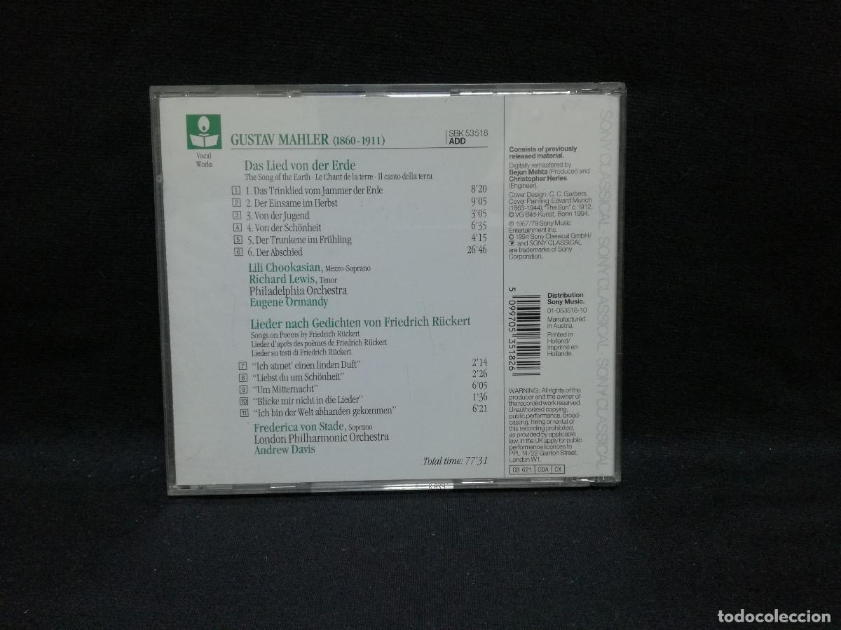 CDs de m&uacute;sica: CD - MAHLER - DAS LIED VON DER ERDE - Foto 2
