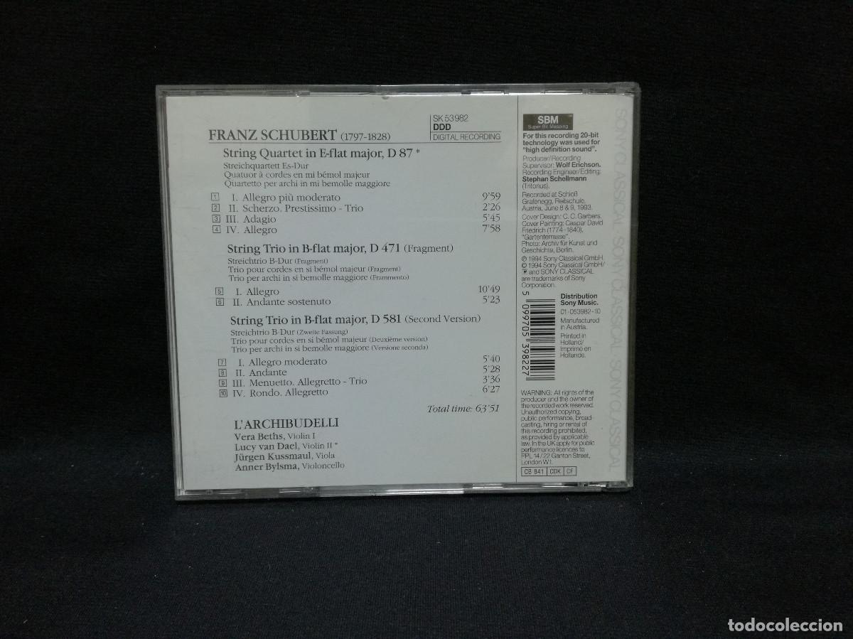 CDs de m&uacute;sica: CD - SCHUBERT - STRING QUARTET - Foto 2
