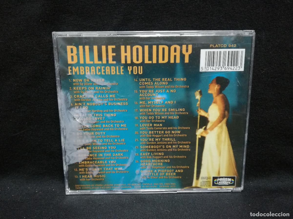 CDs de m&uacute;sica: CD - BILLIE HOLIDAY - EMBRACEABLE YOU - Foto 2