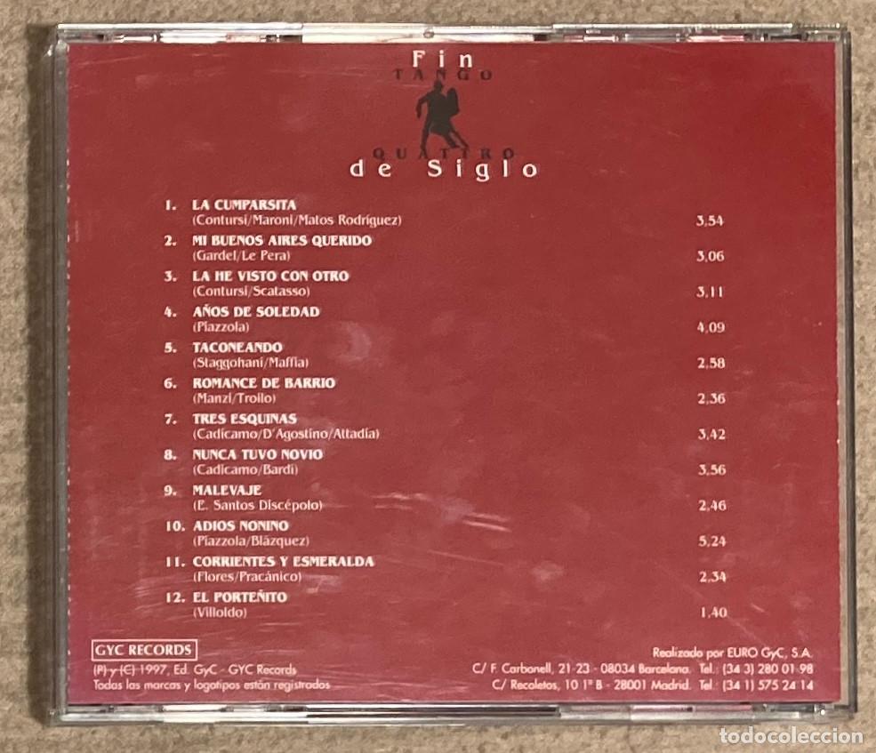 CDs de m&uacute;sica: TANGO QUATTRO. FIN DE SIGLO (0698CD) - Foto 2