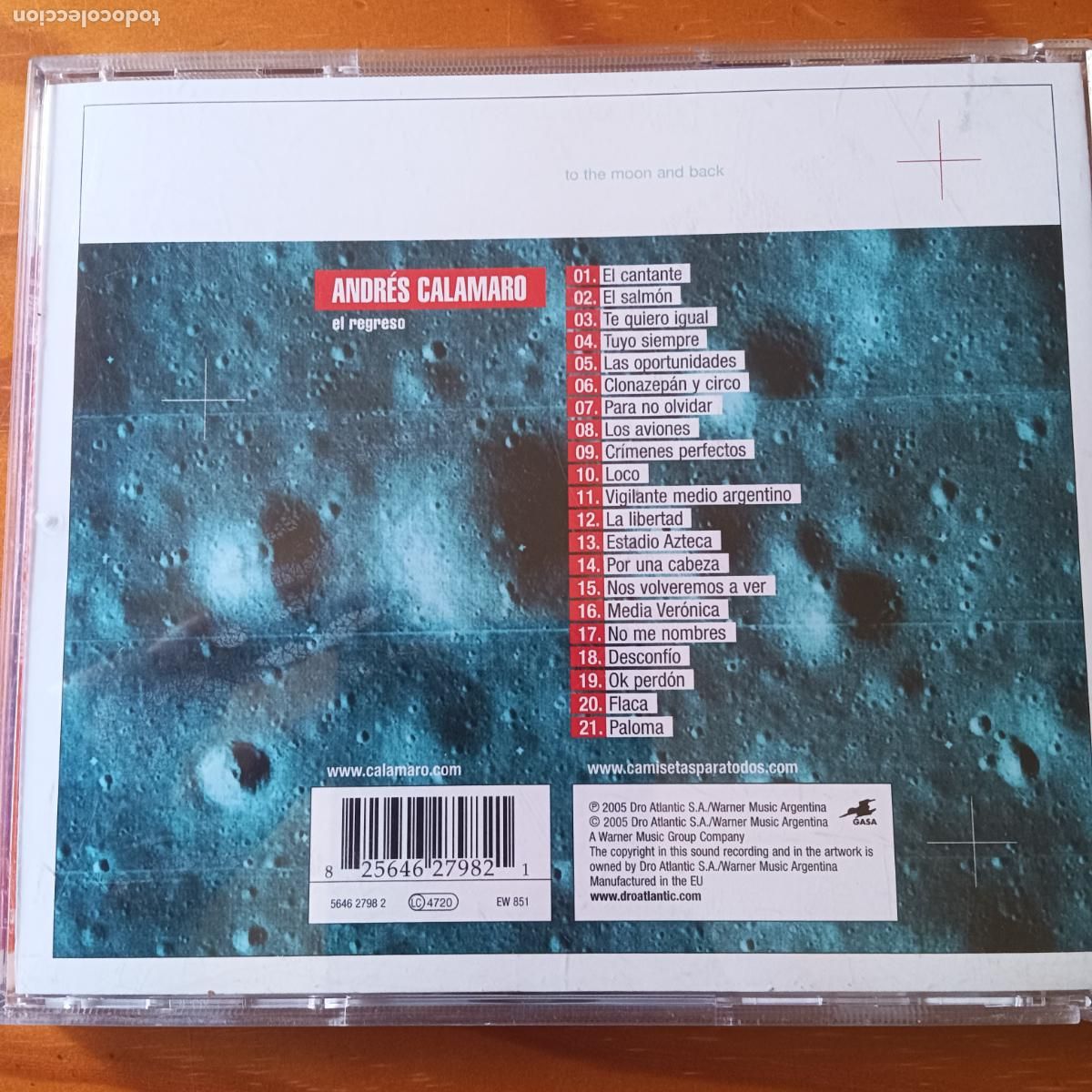 CDs de m&uacute;sica: ANDRES CALAMARO, EL REGRESO. CD - Foto 2