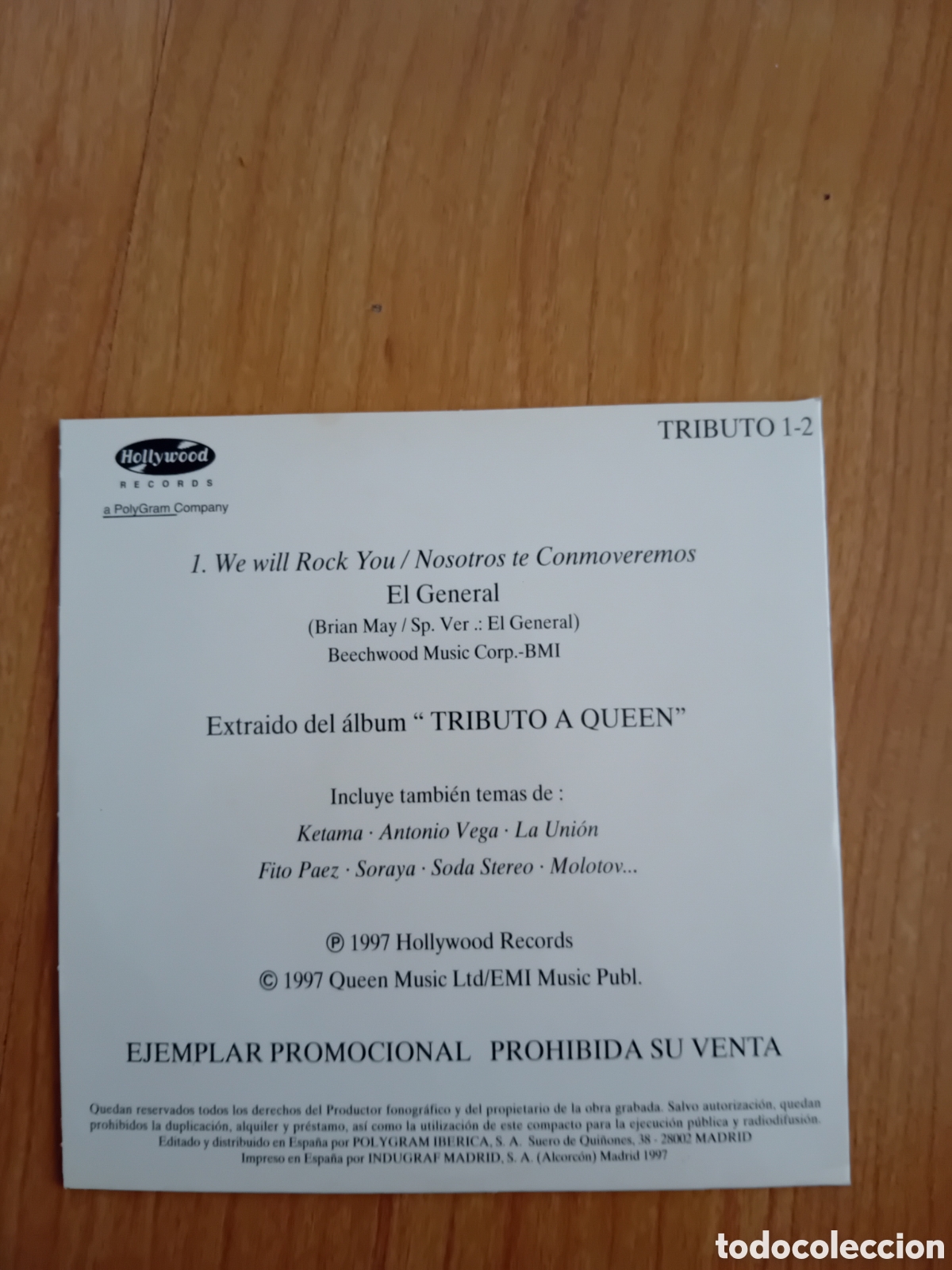 CDs de m&uacute;sica: TRIBUTO A QUEEN. WE WILL ROCK YOU - Foto 2