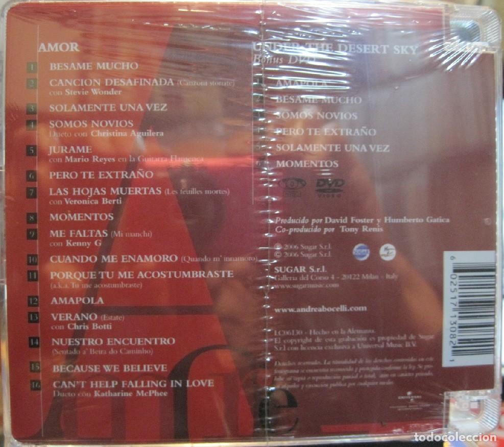 CDs de m&uacute;sica: Andrea Bocelli &ndash; Amor - CD + DVD - PRECINTADO!!! - Foto 2