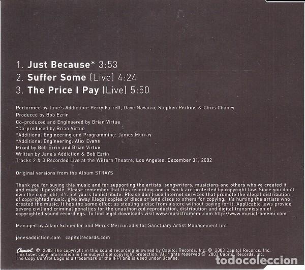CDs de m&uacute;sica: Janes Addiction &ndash; Just Because - CD, Maxi-Single, Copy Protected - Foto 2