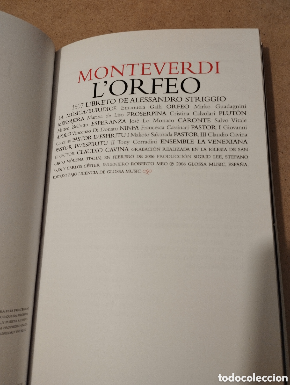 CDs de m&uacute;sica: MONTEVERDI. LORFEO (LIBRO + 2 CDS) EL PAIS - Foto 2