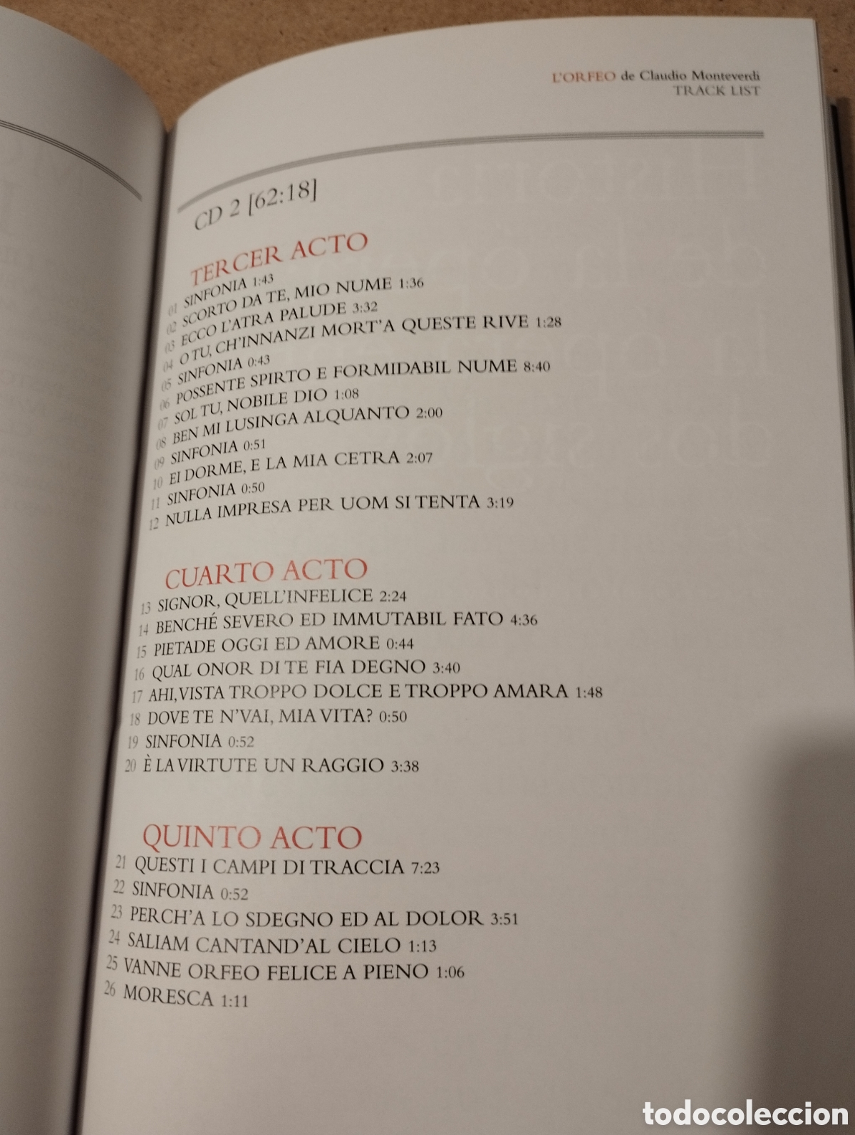 CDs de m&uacute;sica: MONTEVERDI. LORFEO (LIBRO + 2 CDS) EL PAIS - Foto 4
