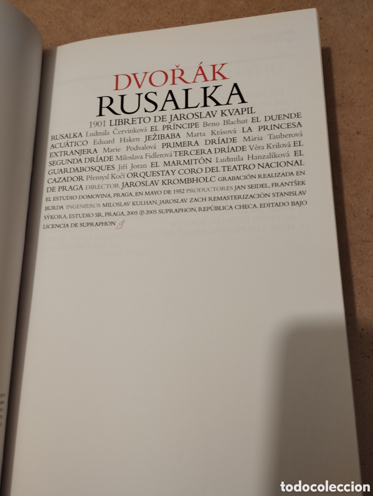 CDs de m&uacute;sica: DVOR&Aacute;K. RUSALKA (LIBRO + 2 CDS) EL PAIS - Foto 2