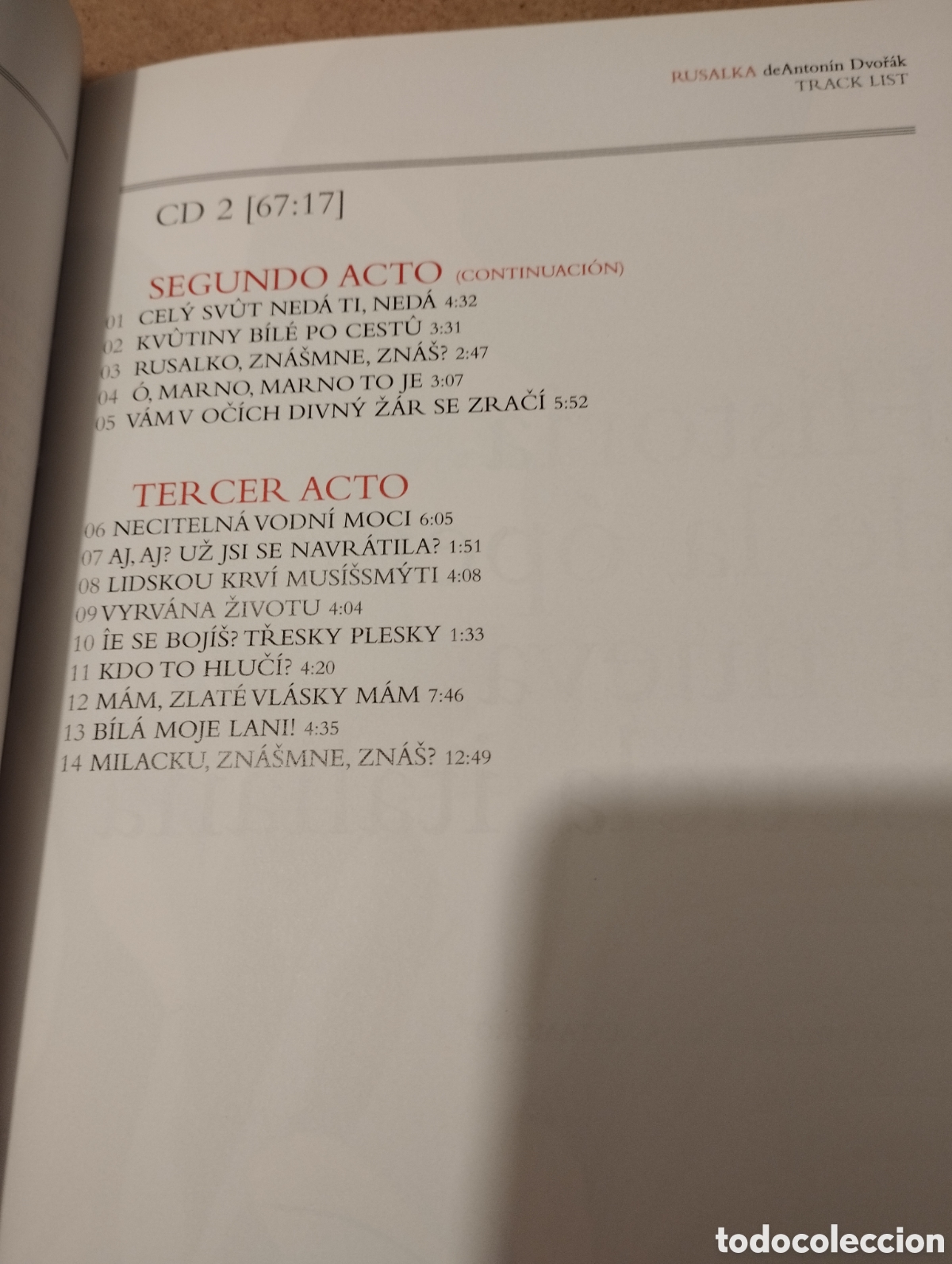 CDs de m&uacute;sica: DVOR&Aacute;K. RUSALKA (LIBRO + 2 CDS) EL PAIS - Foto 4