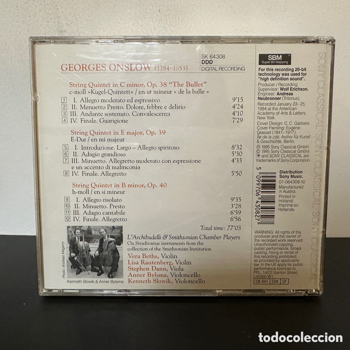 CDs de m&uacute;sica: Onslow - LArchibudelli - String Quintets (CD, Album) - Foto 2