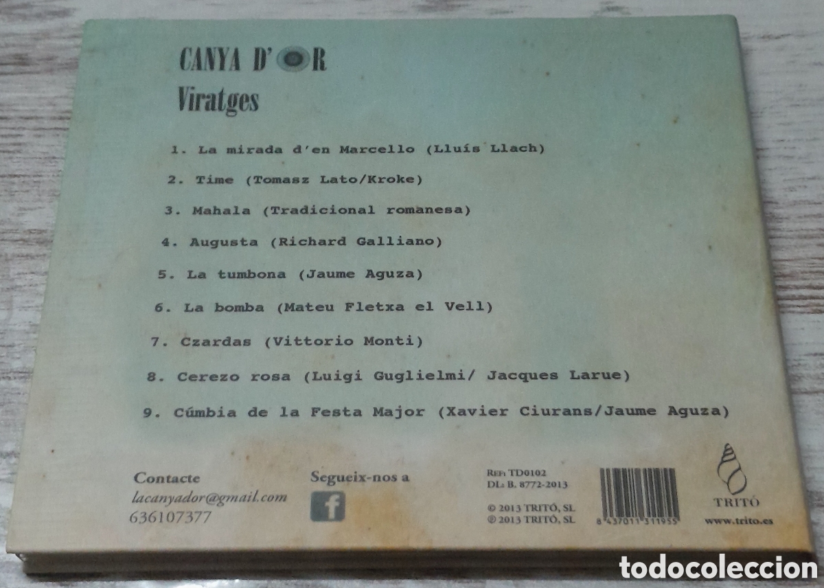 CDs de m&uacute;sica: CANYA DOR - VIRATGES - Foto 3