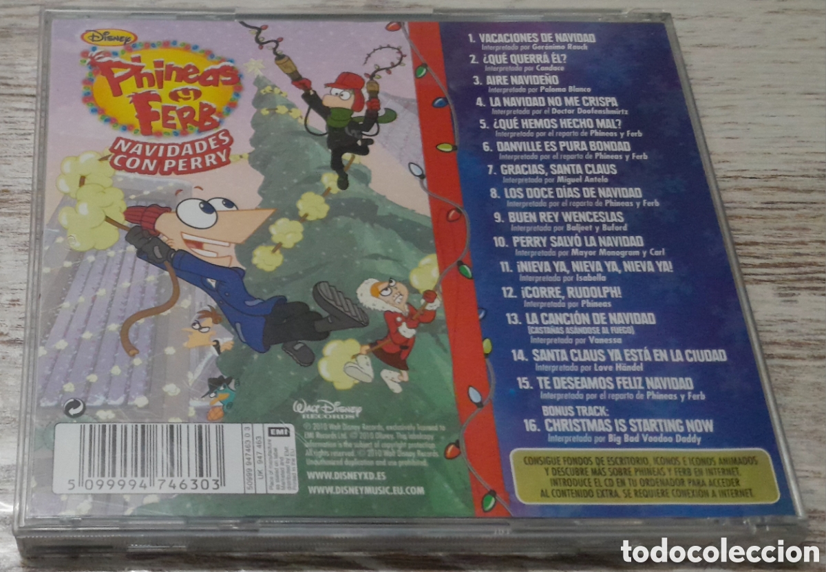 CDs de m&uacute;sica: PHINEAS Y FERB - NAVIDADES CON PERRY - Foto 2