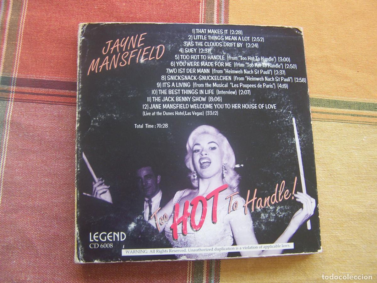 CDs de m&uacute;sica: Jayne Mansfield- Too hot to handle cd - Foto 4