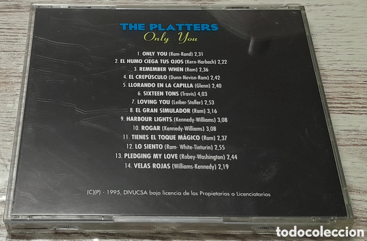 CDs de m&uacute;sica: THE PLATTERS - ONLY YOU - Foto 2